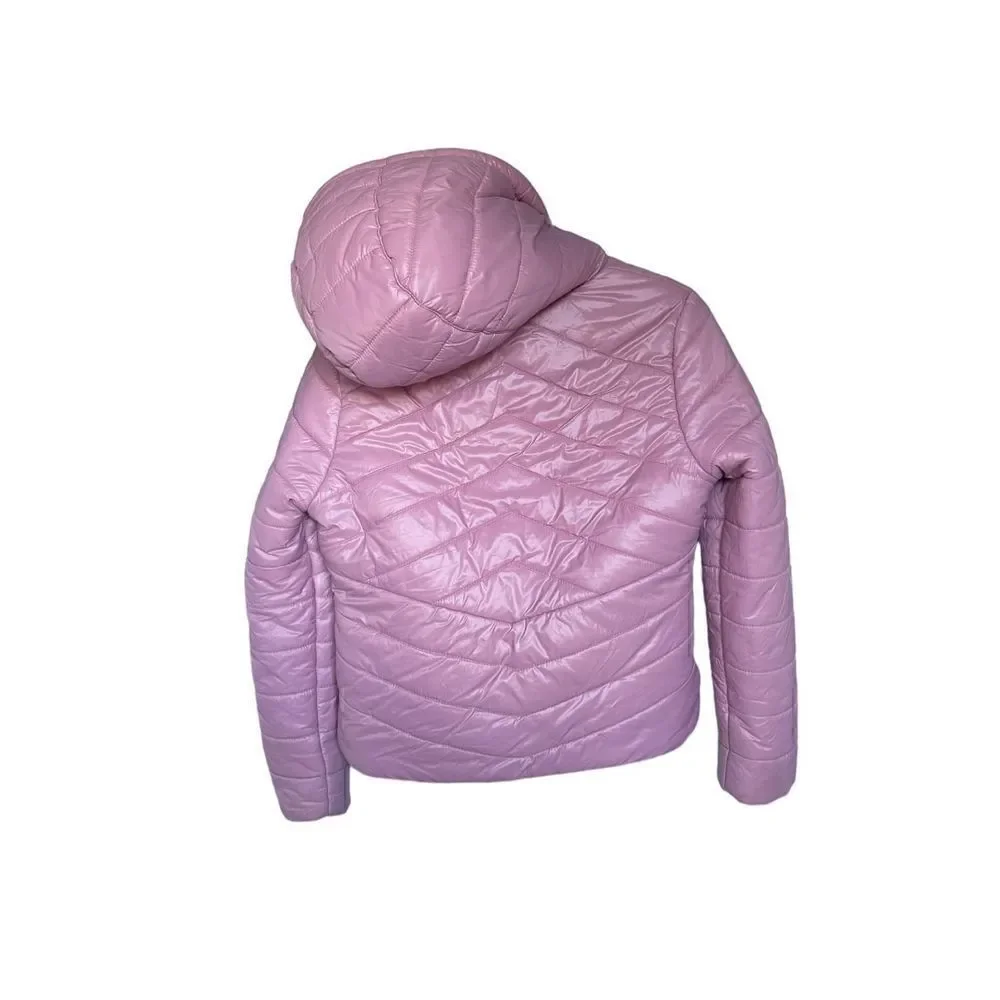 Michael Kors Girls Quilted Sherpa Lined Puffer Coat Pink Size 10/12
